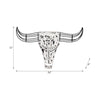 Metal 12" Buffalo Wall Accent - Black and White | Décoration murale bison de 12 po en métal - noire et blanche