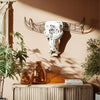 Metal 12" Buffalo Wall Accent - Black and White | Décoration murale bison de 12 po en métal - noire et blanche