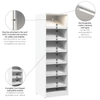 Bestar Florence 25" Modular Shoe Shelf Closet System with LED Light - White|Système de garde-robe modulaire Florence de Bestar de 25 po avec tablette pour chaussures et éclairage à DEL - blanc