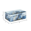 Wood 8" Trinket Box - Blue and Gold|Boîte à babioles de 8 po en bois - bleue et dorée