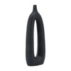 Ceramic 14" Open Cut-Out Vase - Black|Vase de 14 po en céramique avec découpe - noir
