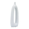 Ceramic 14" Open Cut-Out Vase - White|Vase de 14 po en céramique avec découpe - blanc