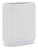 White 8" Ceramic Ridged Vase|Vase strié en céramique blanche de 8 po
