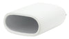 White 8" Ceramic Ridged Vase|Vase strié en céramique blanche de 8 po