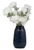 Navy Blue 10" Carved Vase|Vase gravé bleu marine de 10 po