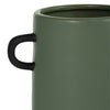 Ceramic 9" Eared Vase - Dark Sage|Vase à oreilles de 9 po en céramique - sauge foncé