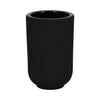 Ceramic 7" Ridged Vase - Black|Vase strié de 7 po en céramique - noir