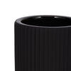 Ceramic 7" Ridged Vase - Black|Vase strié de 7 po en céramique - noir