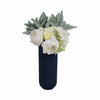 Ceramic 11" Ridged Vase - Navy|Vase strié de 11 po en céramique - bleu marine