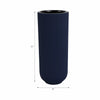 Ceramic 11" Ridged Vase - Navy|Vase strié de 11 po en céramique - bleu marine