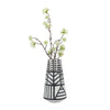 Ceramic 8" Eclectic Vase - Black and White|Vase éclectique de 8 po en céramique - noir et blanc
