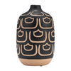 Ceramic 10" Decorative Vase - Black and Tan|Vase décoratif de 10 po en céramique - noir et tan