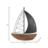Metal 19" Boat Wall Decoration - Brown | Décoration murale bateau de 19 po en métal - brune