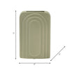 Dolomite 7" Rectangular Vase - Dark Sage|Vase rectangulaire de 7 po en dolomite - sauge foncé