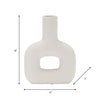 Dolomite 8" Open Cut Vase - White | Vase de 8 po en dolomie avec découpe - blanc