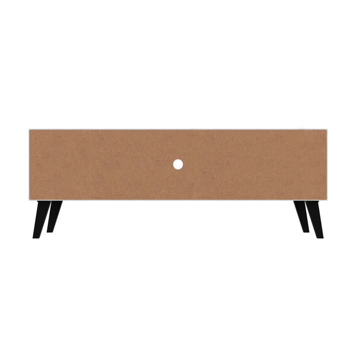 Manhattan Comfort Doyers 53.15\" Mid-Century Modern TV Stand - White & Nut Brown