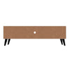 Manhattan Comfort Doyers 62.20" Mid-Century Modern TV Stand - White & Nut Brown|Meuble pour téléviseur Doyers de Manhattan Comfort de 62,20 po de style moderne du milieu du 20e siècle - blanc et brun noix