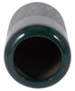 Forest Green 10" Ceramic Grooved Vase|Vase rainuré en céramique vert forêt de 10 po