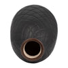 Ceramic 12" Plaid Textured Vase - Black | Vase de 12 po en céramique avec texture quadrillée - noir