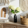 Ceramic 12" Plaid Textured Vase - Black | Vase de 12 po en céramique avec texture quadrillée - noir