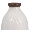 Ceramic 12" Plaid Textured Vase - White | Vase de 12 po en céramique avec texture quadrillée - blanc