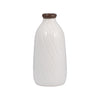 Ceramic 12" Plaid Textured Vase - White | Vase de 12 po en céramique avec texture quadrillée - blanc
