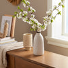 Ceramic 12" Plaid Textured Vase - White | Vase de 12 po en céramique avec texture quadrillée - blanc