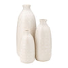 Ceramic 12" Circles Vase - Beige | Vase de 12 po en céramique à motif de cercle - beige