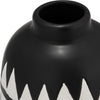 Ceramic 9" Tribal Flower Vase - Black and White|Vase à fleurs de 9 po en céramique à motif tribal - noir et blanc