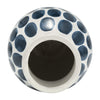 Ceramic 10" Navy Polka Dot Flower Vase - White|Vase à fleurs de 10 po en céramique à motif à pois bleu marine - blanc