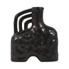 Ceramic 8" Metallic Triple Handle Vase - Black|Vase de 8 po en céramique à effet métallique avec poignée triple - noir