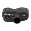 Ceramic 8" Metallic Triple Handle Vase - Black|Vase de 8 po en céramique à effet métallique avec poignée triple - noir