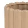 Ceramic 10"/13" Ribbed Irish Cream Vase - Set of 2|Vase cannelé de 10 po/13 po en céramique crème irlandaise - ensemble de 2