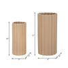 Ceramic 10"/13" Ribbed Irish Cream Vase - Set of 2|Vase cannelé de 10 po/13 po en céramique crème irlandaise - ensemble de 2
