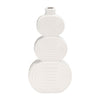 Ceramic 10" Stacked Circles Vase - White|Vase de 10 po en céramique avec cercles superposés - blanc