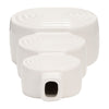 Ceramic 10" Stacked Circles Vase - White|Vase de 10 po en céramique avec cercles superposés - blanc