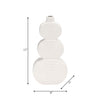 Ceramic 10" Stacked Circles Vase - White|Vase de 10 po en céramique avec cercles superposés - blanc