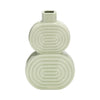 Ceramic 10" Stacked Circles Vase - Cucumber|Vase de 10 po en céramique avec cercles superposés - concombre