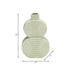 Ceramic 10" Stacked Circles Vase - Cucumber|Vase de 10 po en céramique avec cercles superposés - concombre