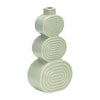 Ceramic 12" Stacked Circles Vase - Cucumber|Vase de 12 po en céramique avec cercles superposés - concombre