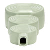 Ceramic 12" Stacked Circles Vase - Cucumber|Vase de 12 po en céramique avec cercles superposés - concombre