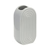 Ceramic 9" Oval Ridged Vase - Glacier|Vase ovale strié de 9 po en céramique - glacier
