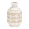 Ceramic 10" Half Circles Vase - Ivory|Vase de 10 po en céramique à motif de demi-cercles - ivoire