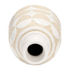 Ceramic 10" Half Circles Vase - Ivory|Vase de 10 po en céramique à motif de demi-cercles - ivoire
