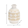 Ceramic 10" Half Circles Vase - Ivory|Vase de 10 po en céramique à motif de demi-cercles - ivoire