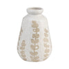 Ceramic 9\" Botanical Vase - Ivory
