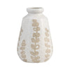 Ceramic 9" Botanical Vase - Ivory|Vase de 9 po en céramique à motif botanique - ivoire
