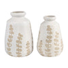 Ceramic 9" Botanical Vase - Ivory|Vase de 9 po en céramique à motif botanique - ivoire