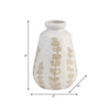 Ceramic 9" Botanical Vase - Ivory|Vase de 9 po en céramique à motif botanique - ivoire