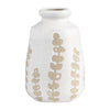 Ceramic 10" Botanical Vase - Ivory|Vase de 10 po en céramique à motif botanique - ivoire